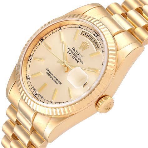 rolex dd president yellow gold 36mm|Rolex day date 36 gold.